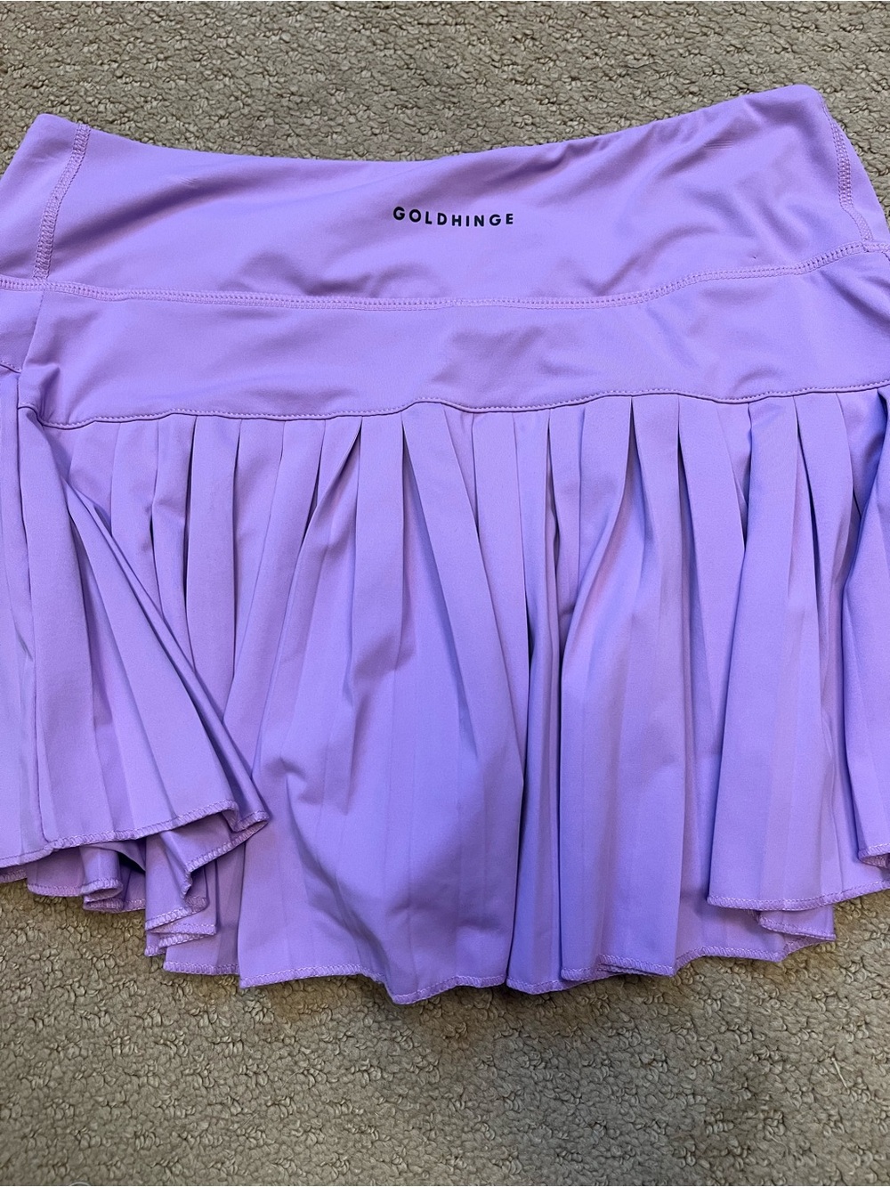Women’s Lavender Pleated Tennis Skort - Picture 2 of 5